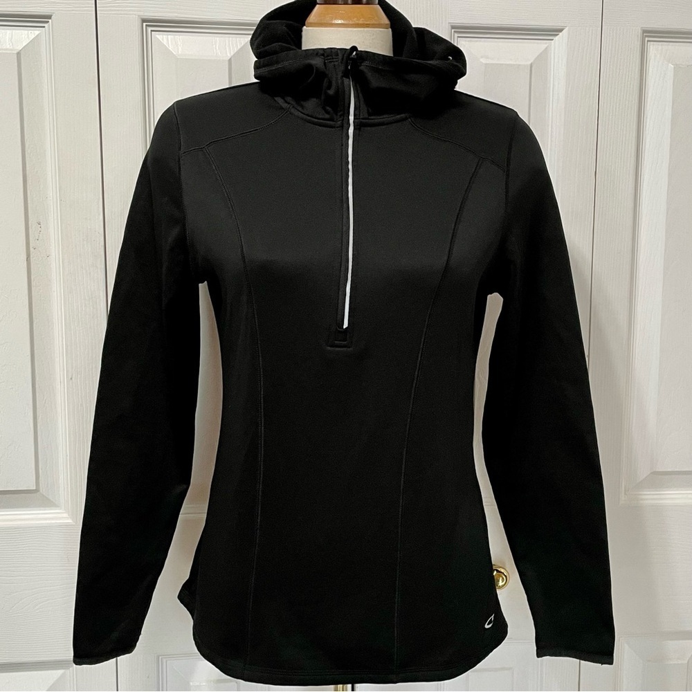 Champion Women's Black Quarter-Zip Semi Fitted Hoodie